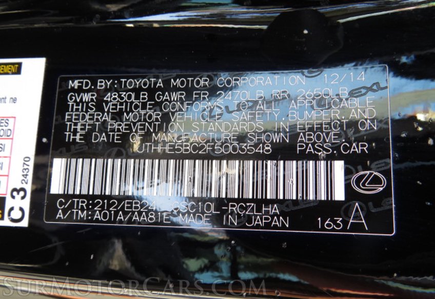 2015 Lexus RC 350 - Image 50