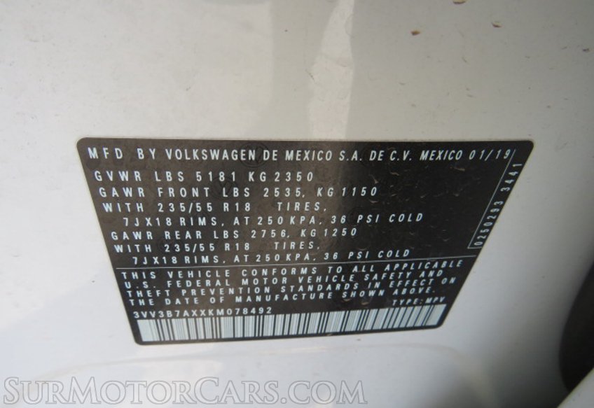 2019 Volkswagen Tiguan - Image 53