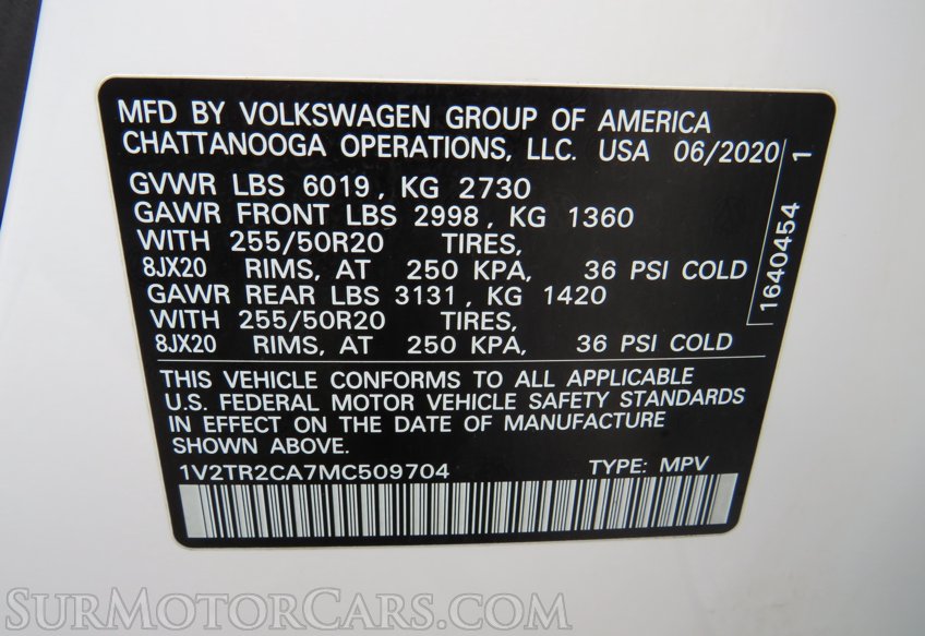 2021 Volkswagen Atlas - Image 55