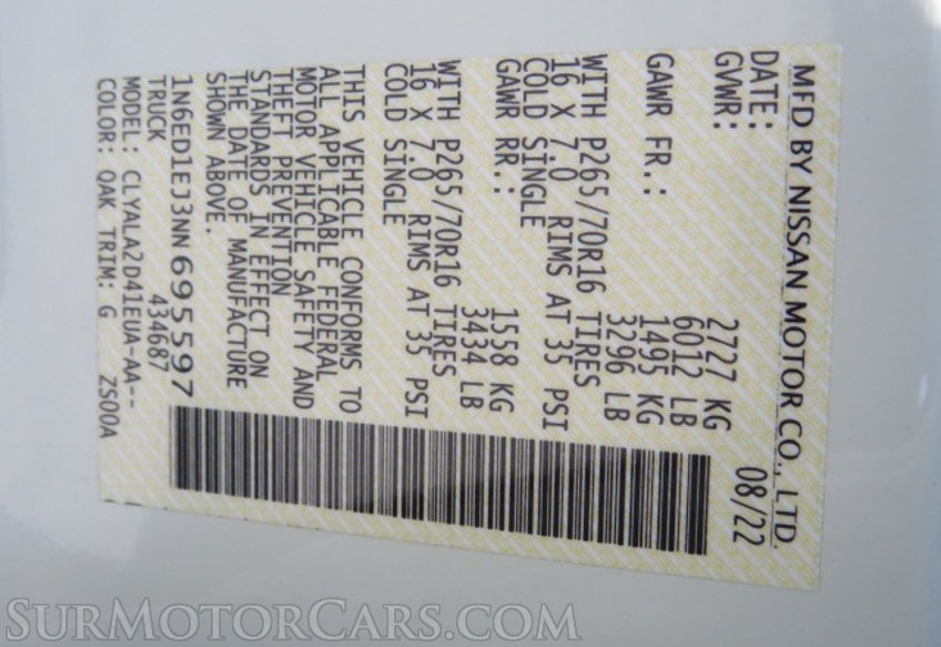 2022 Nissan Frontier - Image 13