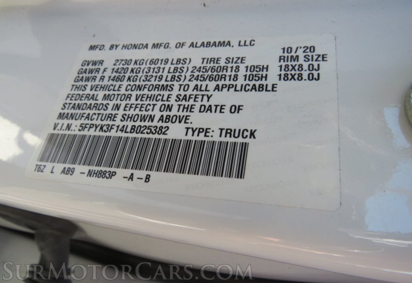 2020 Honda Ridgeline - Image 52