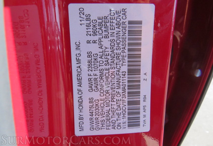 2021 Honda Accord Sedan - Image 52