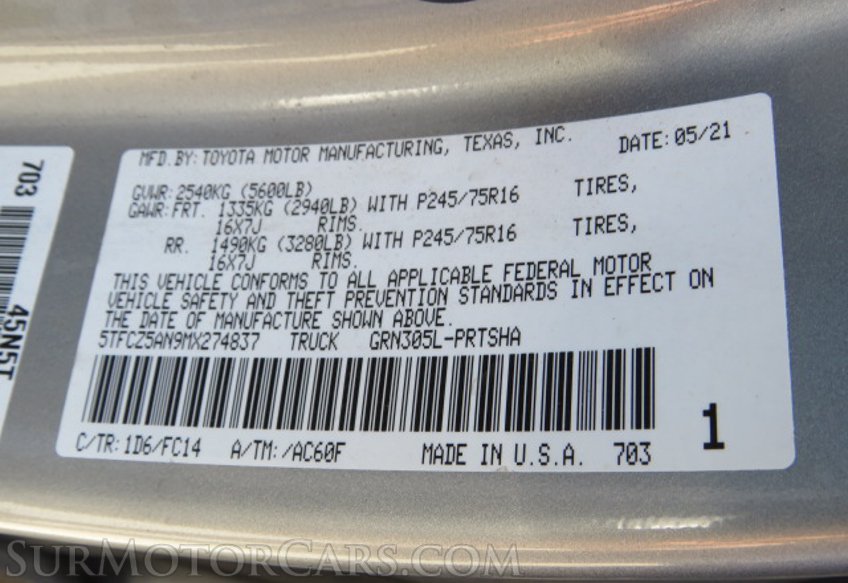 2021 Toyota Tacoma 4WD - Image 49