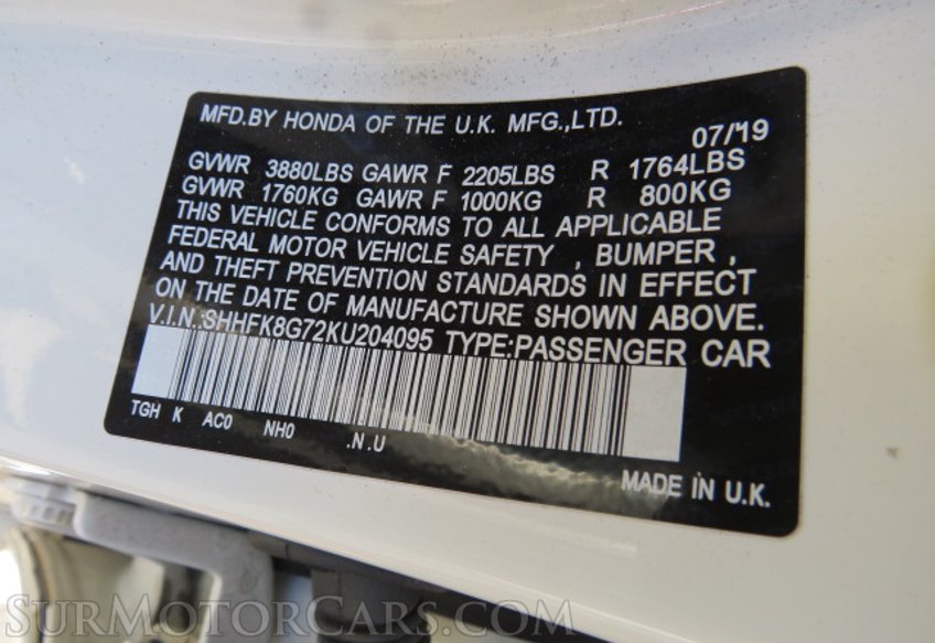 2019 Honda Civic Type R - Image 50