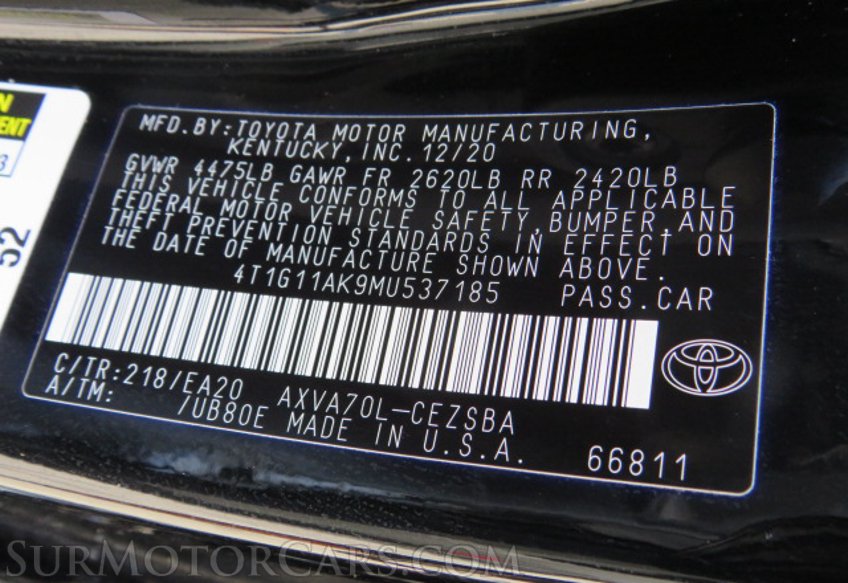2021 Toyota Camry - Image 47