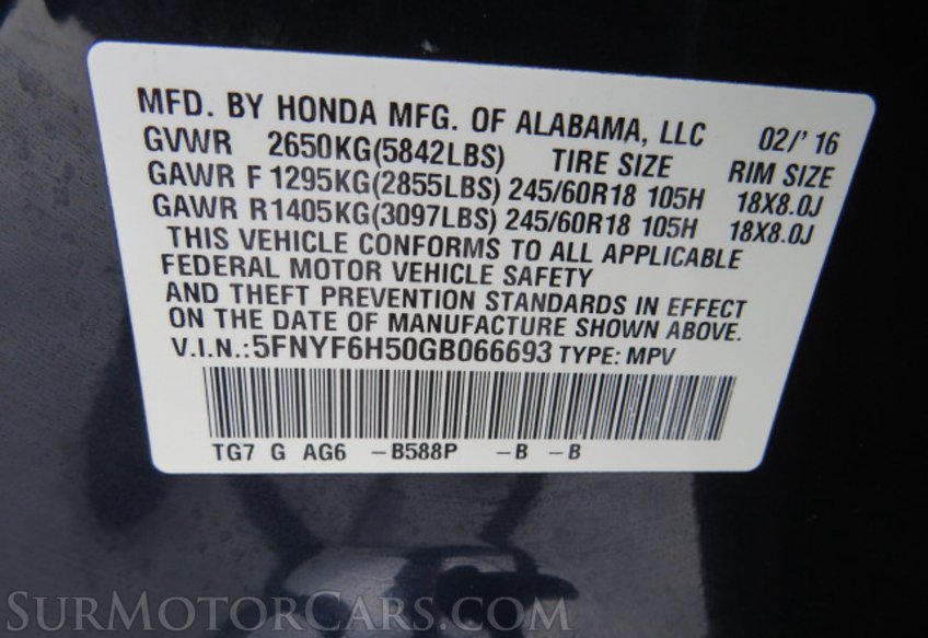 2016 Honda Pilot - Image 57