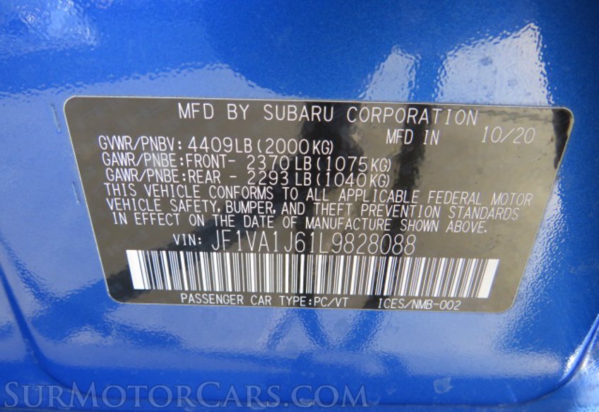 2020 Subaru WRX - Image 52