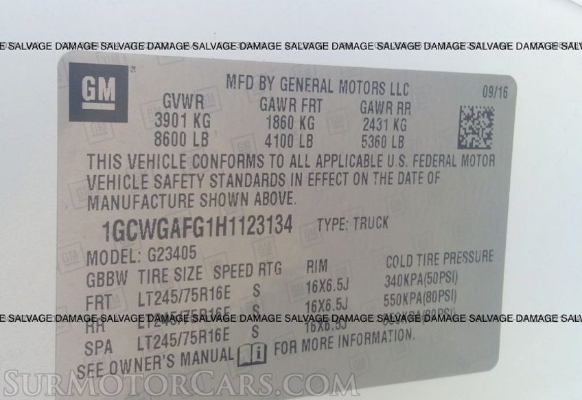 2017 Chevrolet Express Cargo Van - Image 8