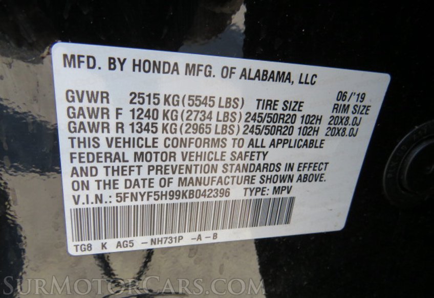 2019 Honda Pilot - Image 57