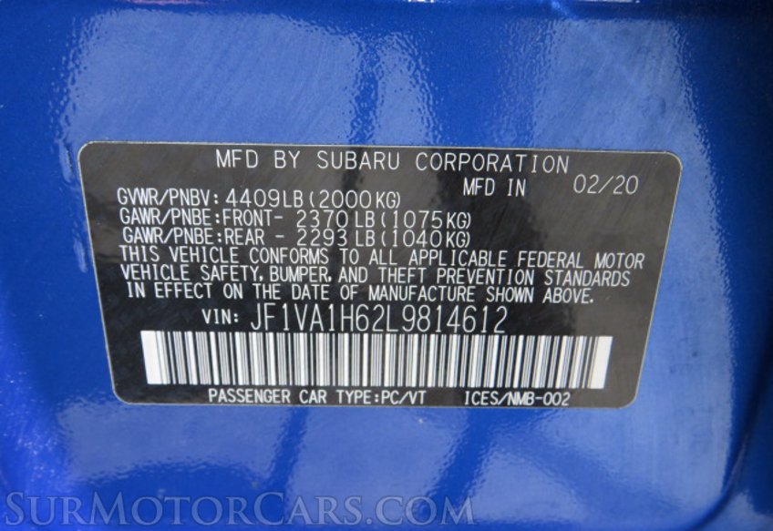 2020 Subaru WRX - Image 46