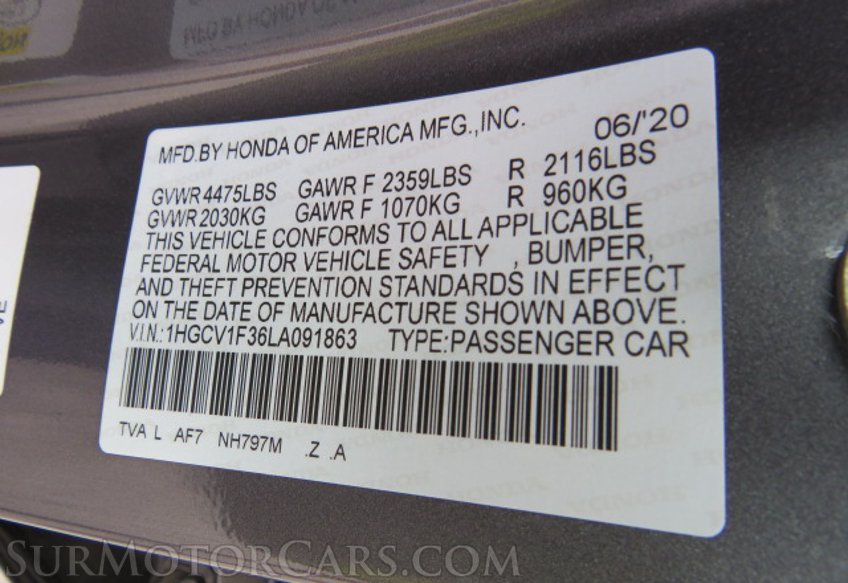 2020 Honda Accord Sedan - Image 49