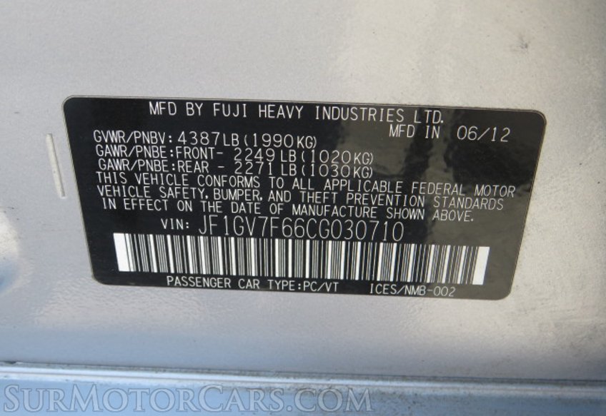 2012 Subaru Impreza Sedan WRX - Image 47