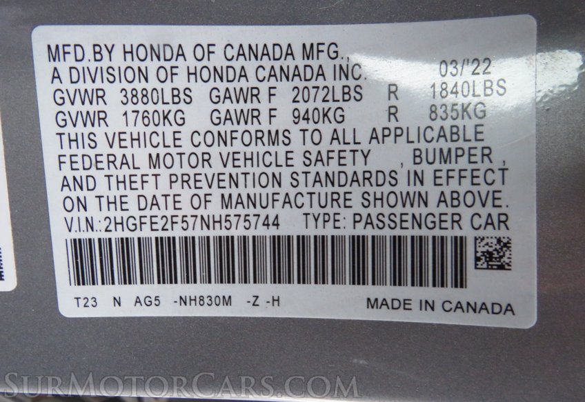 2022 Honda Civic - Image 51