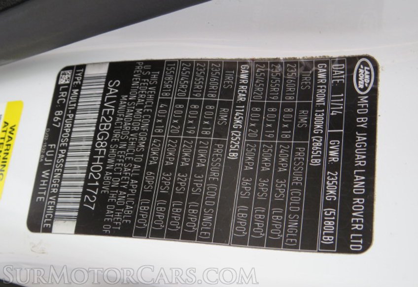 2015 Land Rover Range Rover Evoque - Image 45