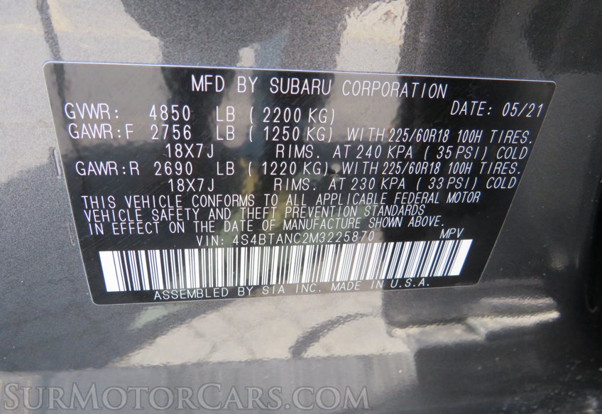 2021 Subaru Outback - Image 54