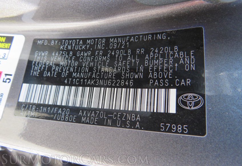 2022 Toyota Camry - Image 47