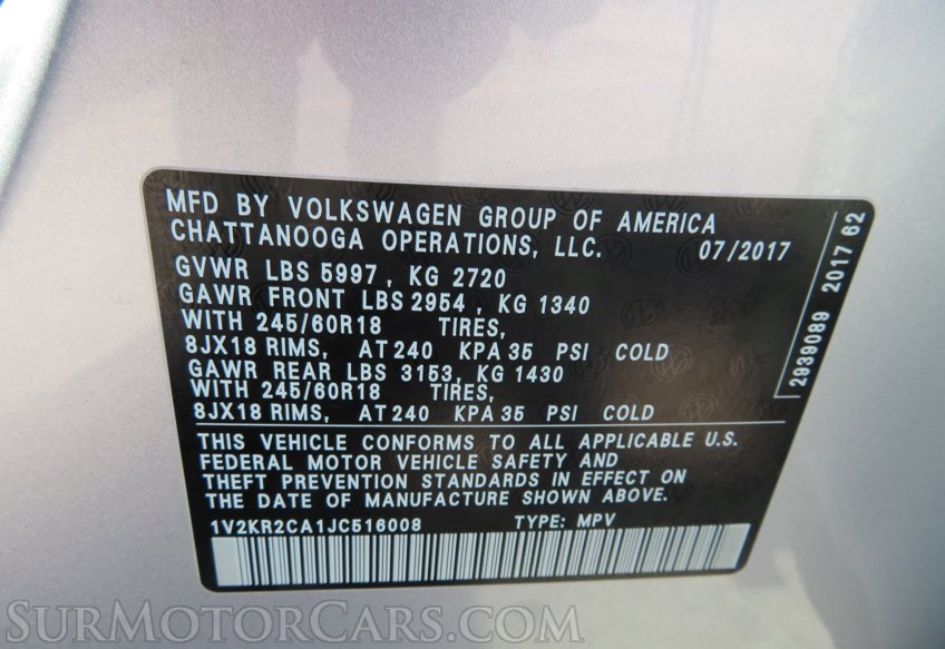 2018 Volkswagen Atlas - Image 51
