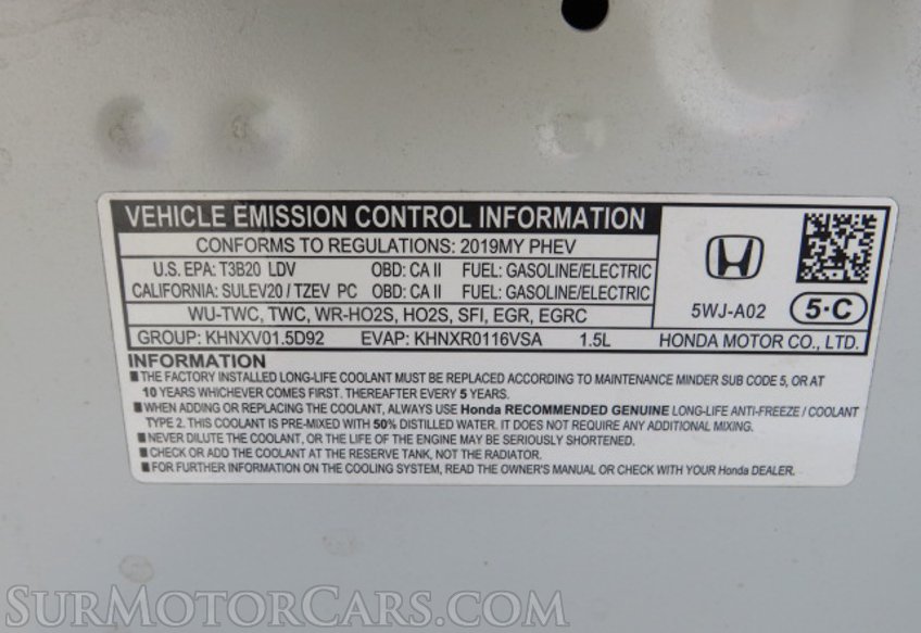 2019 Honda Clarity Plug-In Hybrid - Image 48