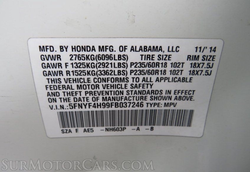 2015 Honda Pilot - Image 54