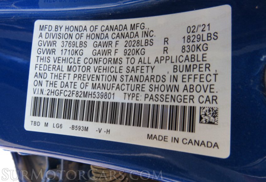 2021 Honda Civic Sedan - Image 45