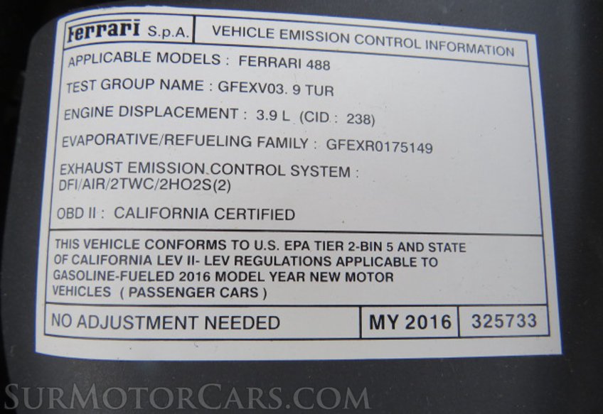 2016 Ferrari 488 Spider - Image 50