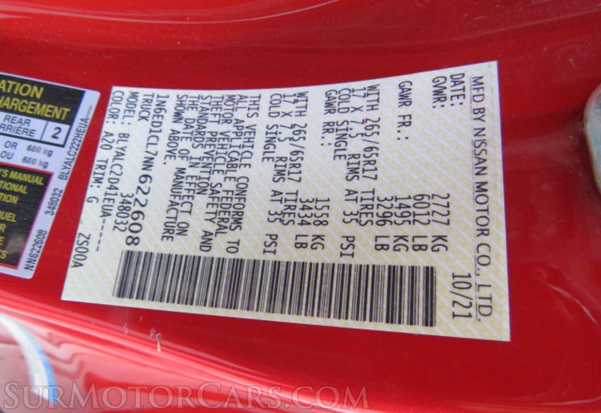 2022 Nissan Frontier - Image 47