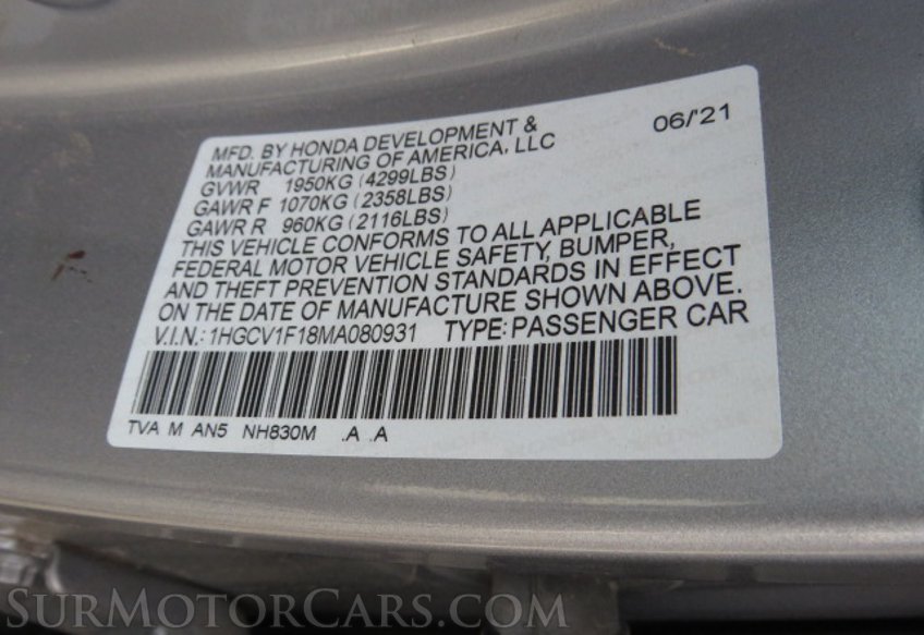 2021 Honda Accord Sedan - Image 45