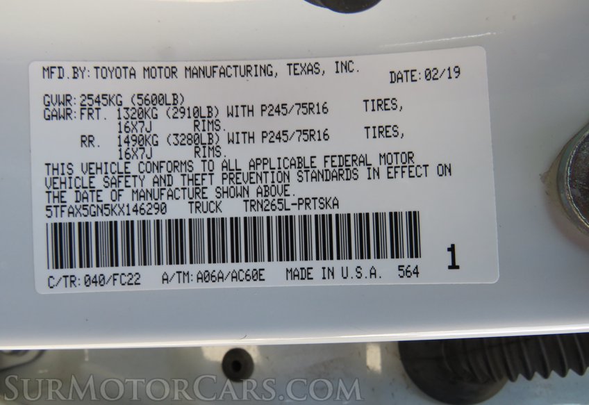 2019 Toyota Tacoma - Image 61