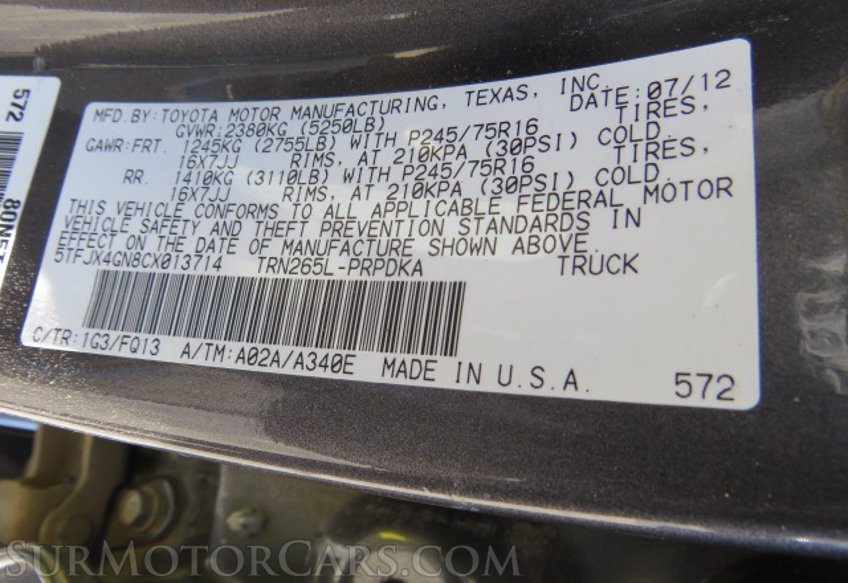 2012 Toyota Tacoma - Image 48