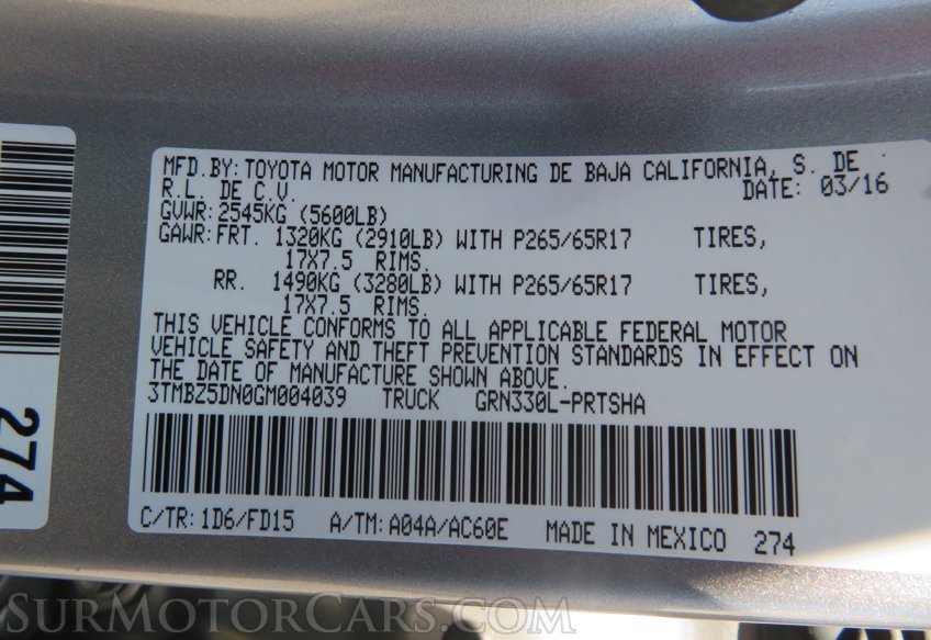 2016 Toyota Tacoma - Image 41