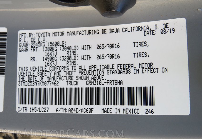 2019 Toyota Tacoma 4WD - Image 61