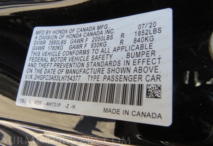 2020 Honda Civic Si Coupe - Image 45