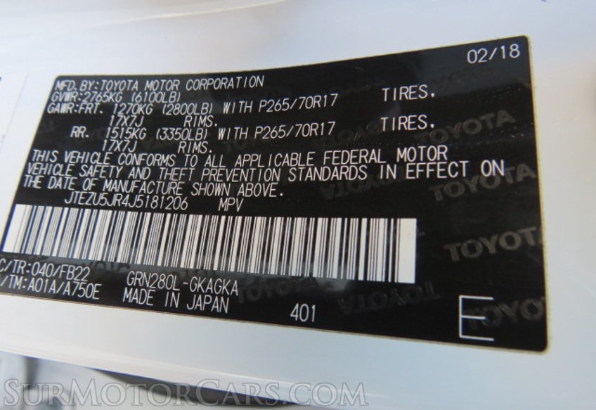 2018 Toyota 4Runner - Image 50