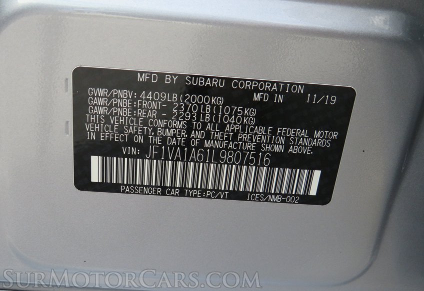 2020 Subaru WRX - Image 64