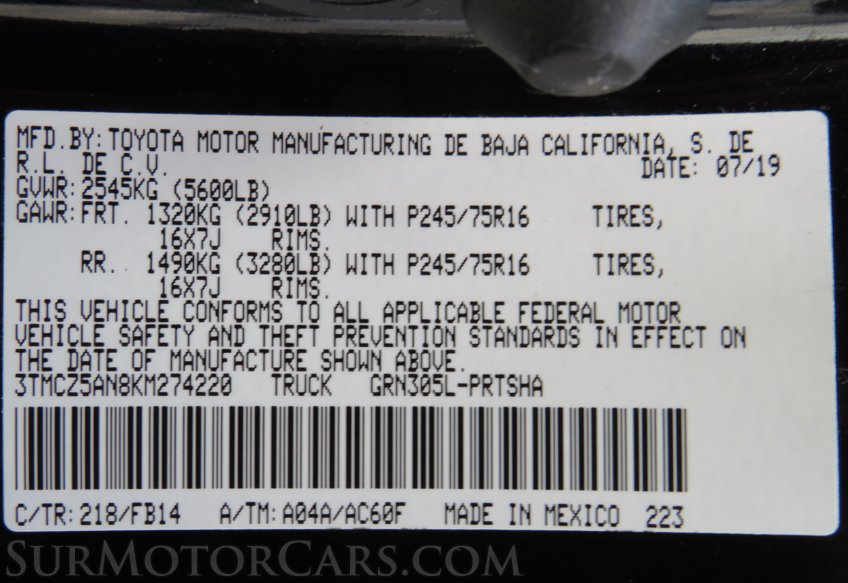 2019 Toyota Tacoma 4WD - Image 51