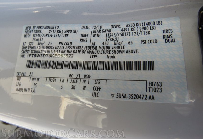 2019 Ford Super Duty F-350 DRW - Image 54