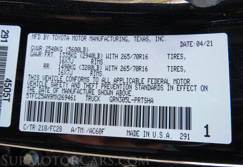 2021 Toyota Tacoma 4WD - Image 61