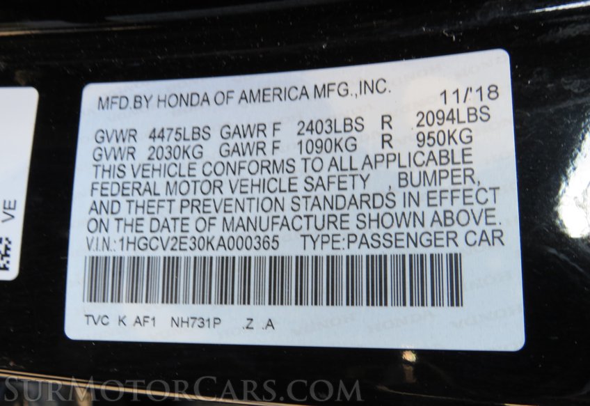 2019 Honda Accord Sedan - Image 58