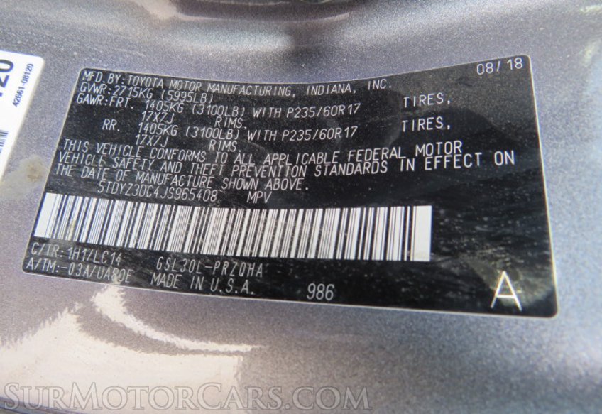 2018 Toyota Sienna - Image 61
