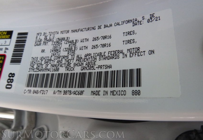 2021 Toyota Tacoma 4WD - Image 53