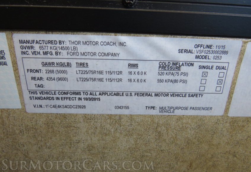 2016 Ford Thor Motor Coach - Image 81