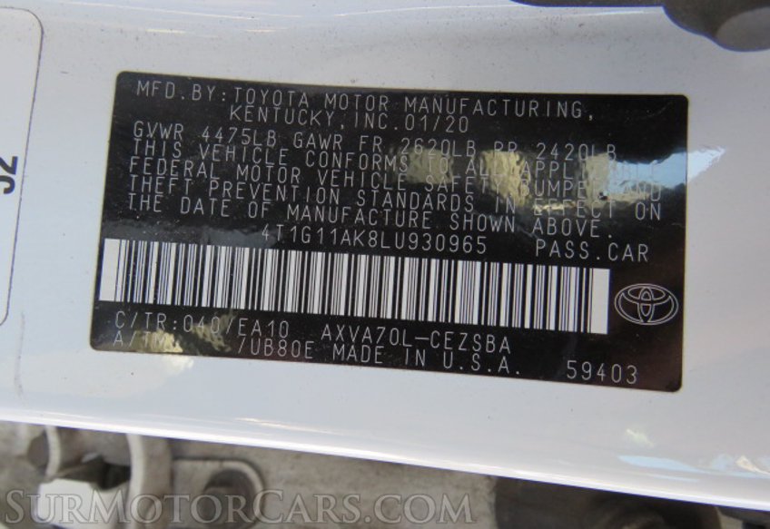 2020 Toyota Camry - Image 40