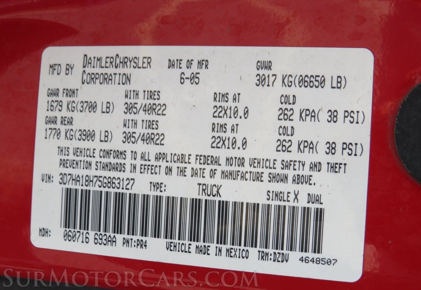 2005 Dodge Ram SRT-10 - Image 54