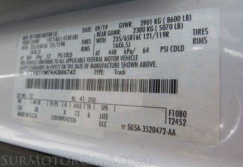 2019 Ford Transit Van - Image 47