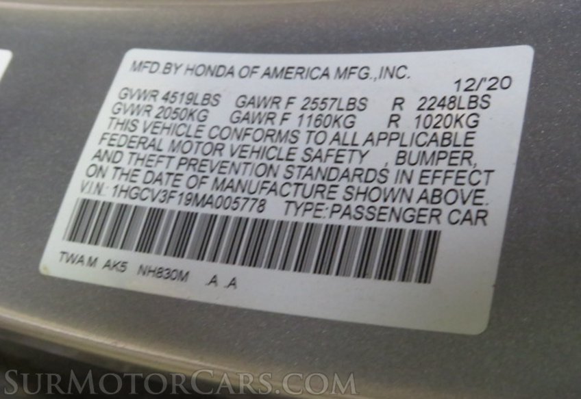 2021 Honda Accord Hybrid - Image 48