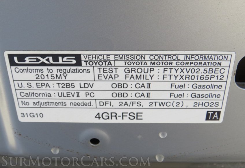 2015 Lexus IS 250 - Image 58