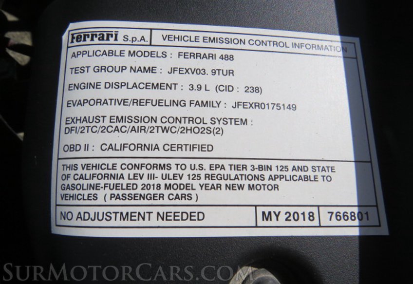 2018 Ferrari 488 Spider - Image 62