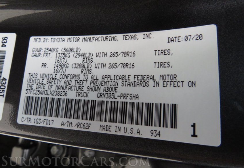 2020 Toyota Tacoma 4WD - Image 57