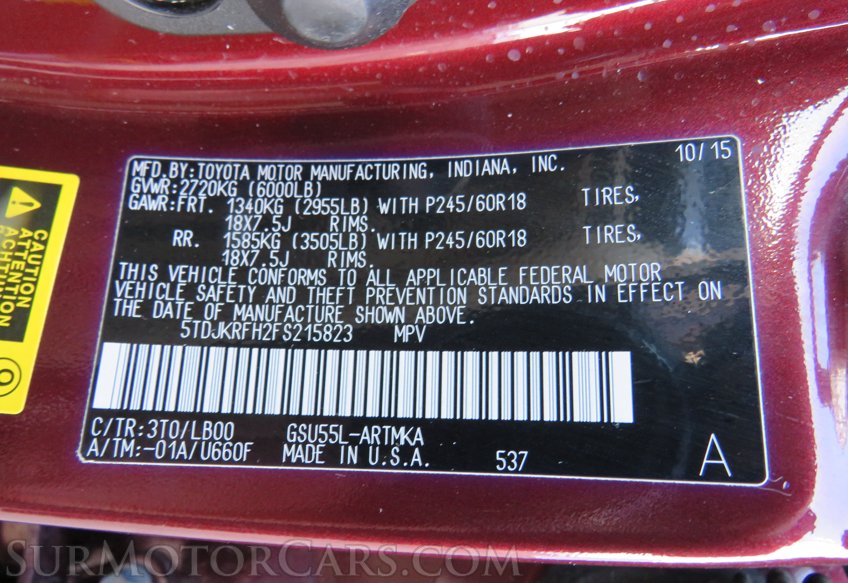 2015 Toyota Highlander - Image 62