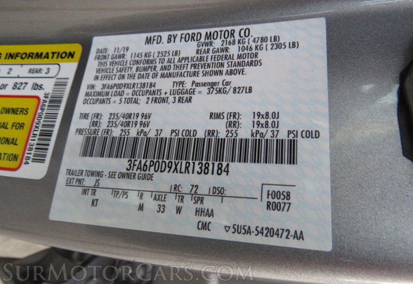 2020 Ford Fusion - Image 48